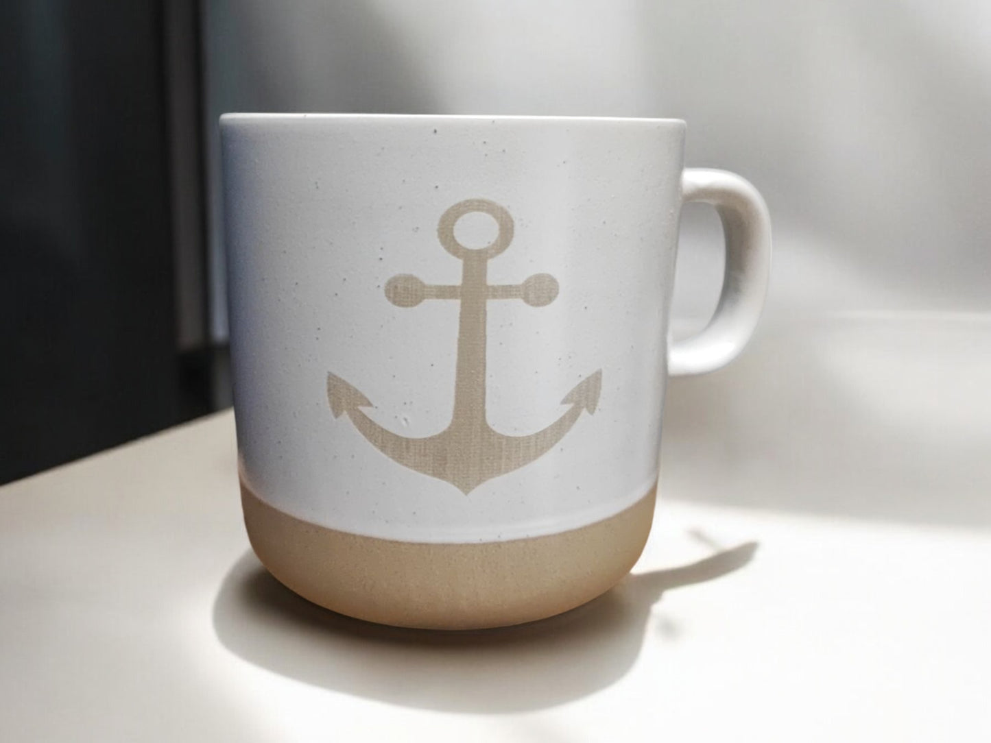 Handgetöpferte Tasse Anker