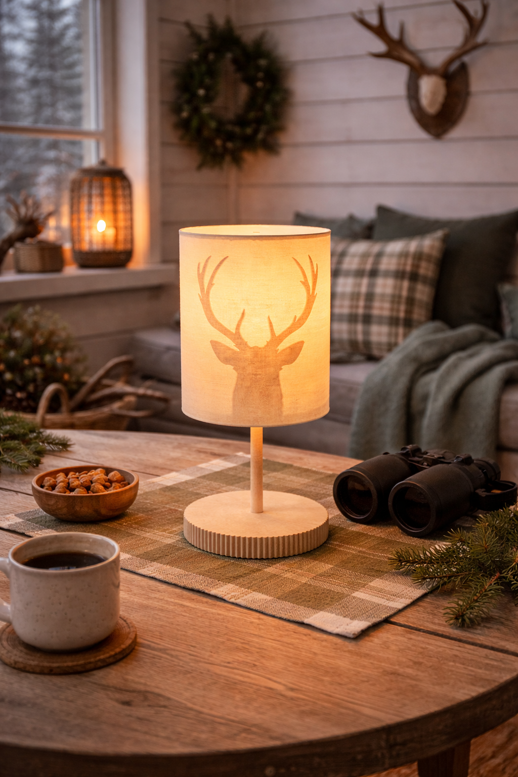 3D-Druckdatei - Windlicht - Hirsch - STL + 3MF - Deko Solarlampe - Garten - LED-Licht