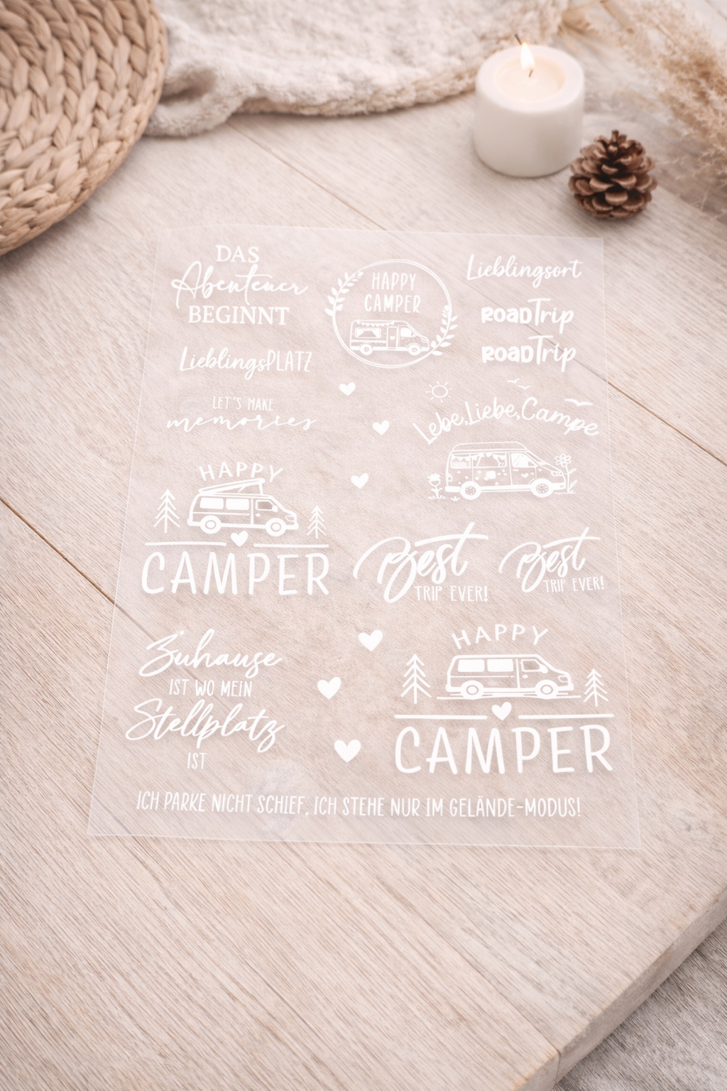 Rub-On Sticker Camping Van No.2