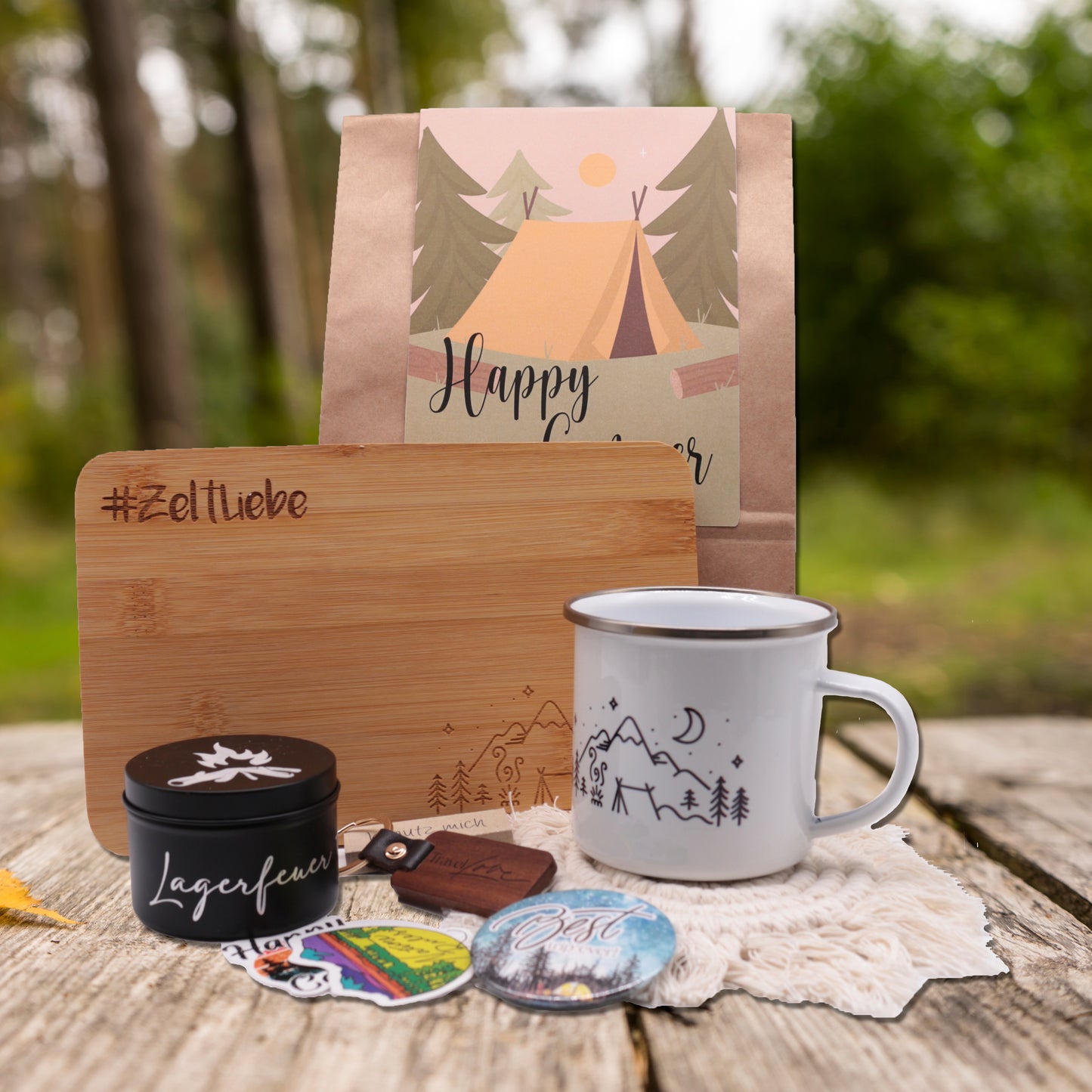 Camping Geschenktüte "Zelt"