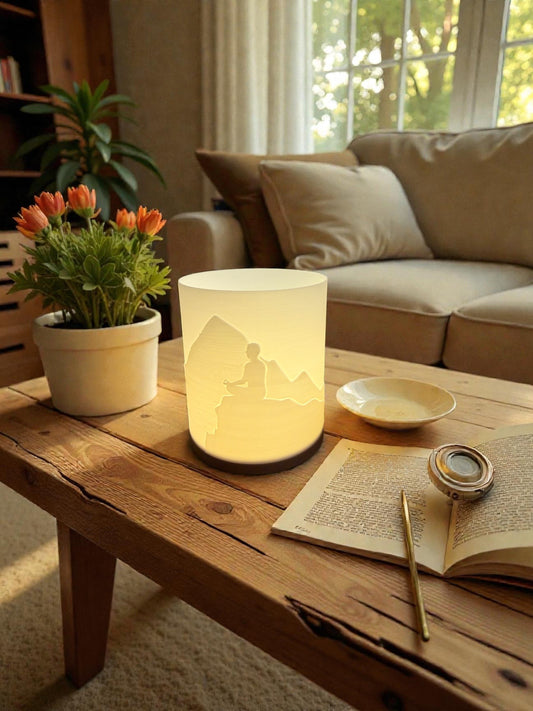 3D-Druckdatei - Windlicht - Berg Yoga