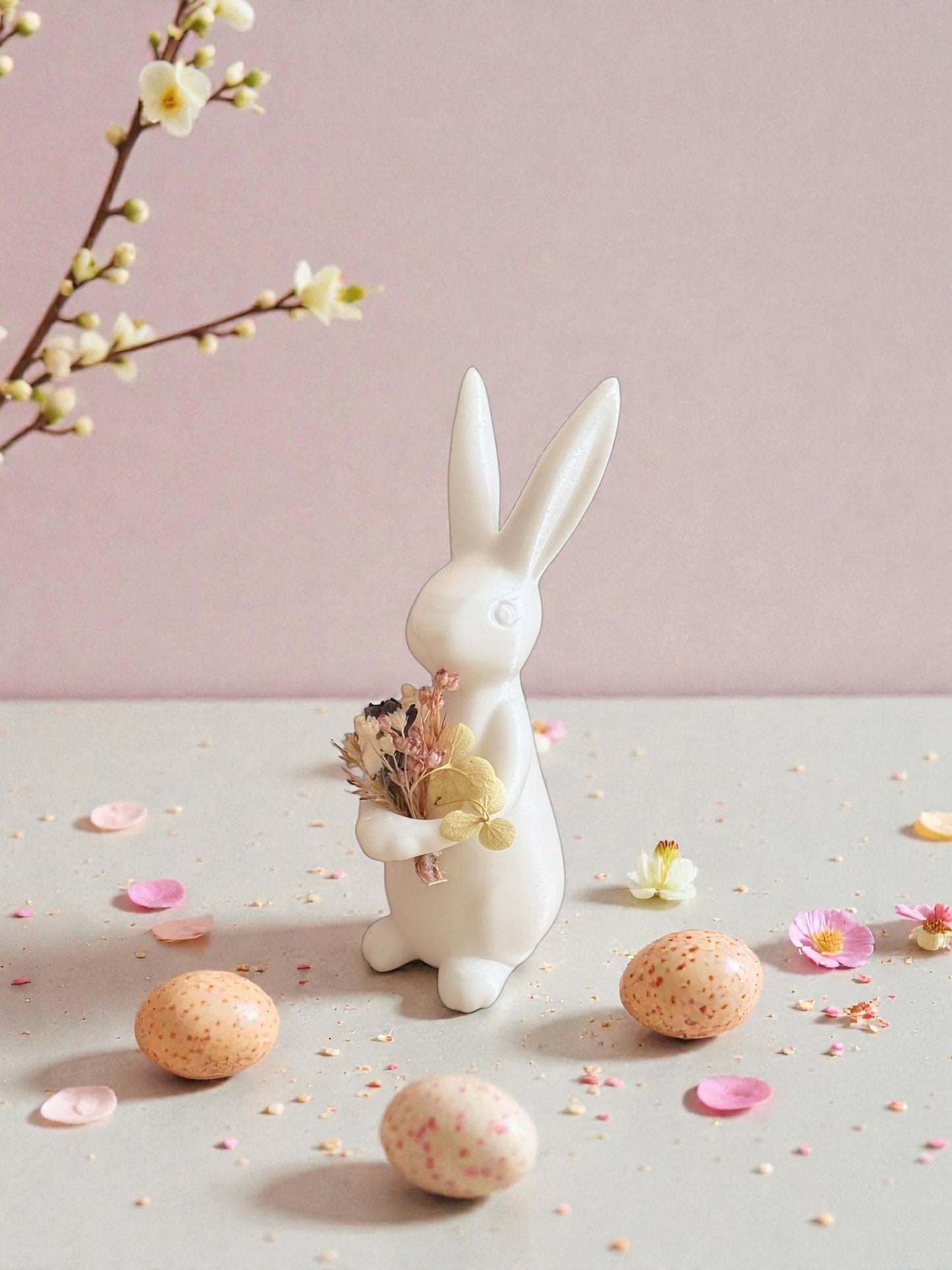 3D-Druckdatei - FIGUR - Hase Blumenstrauß