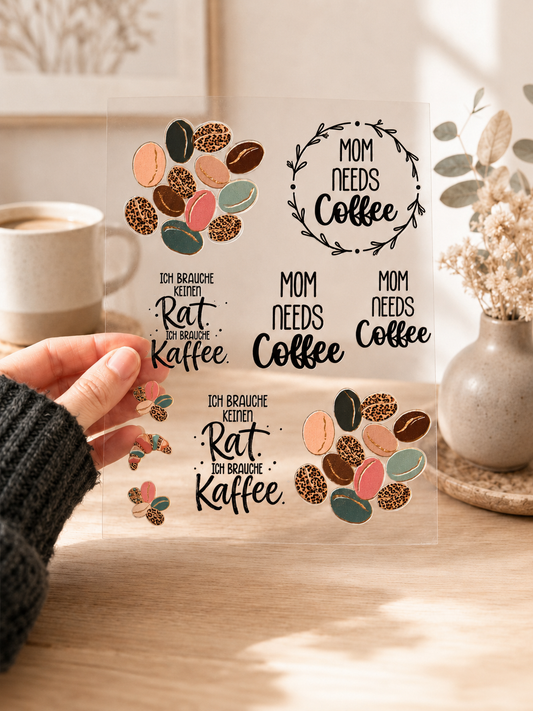 Rub-On Sticker Kaffee Leo