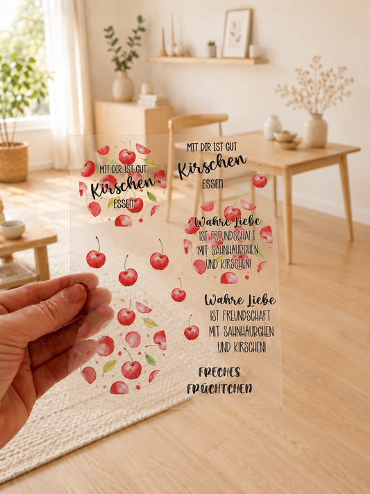 Rub-On Sticker Kirschen