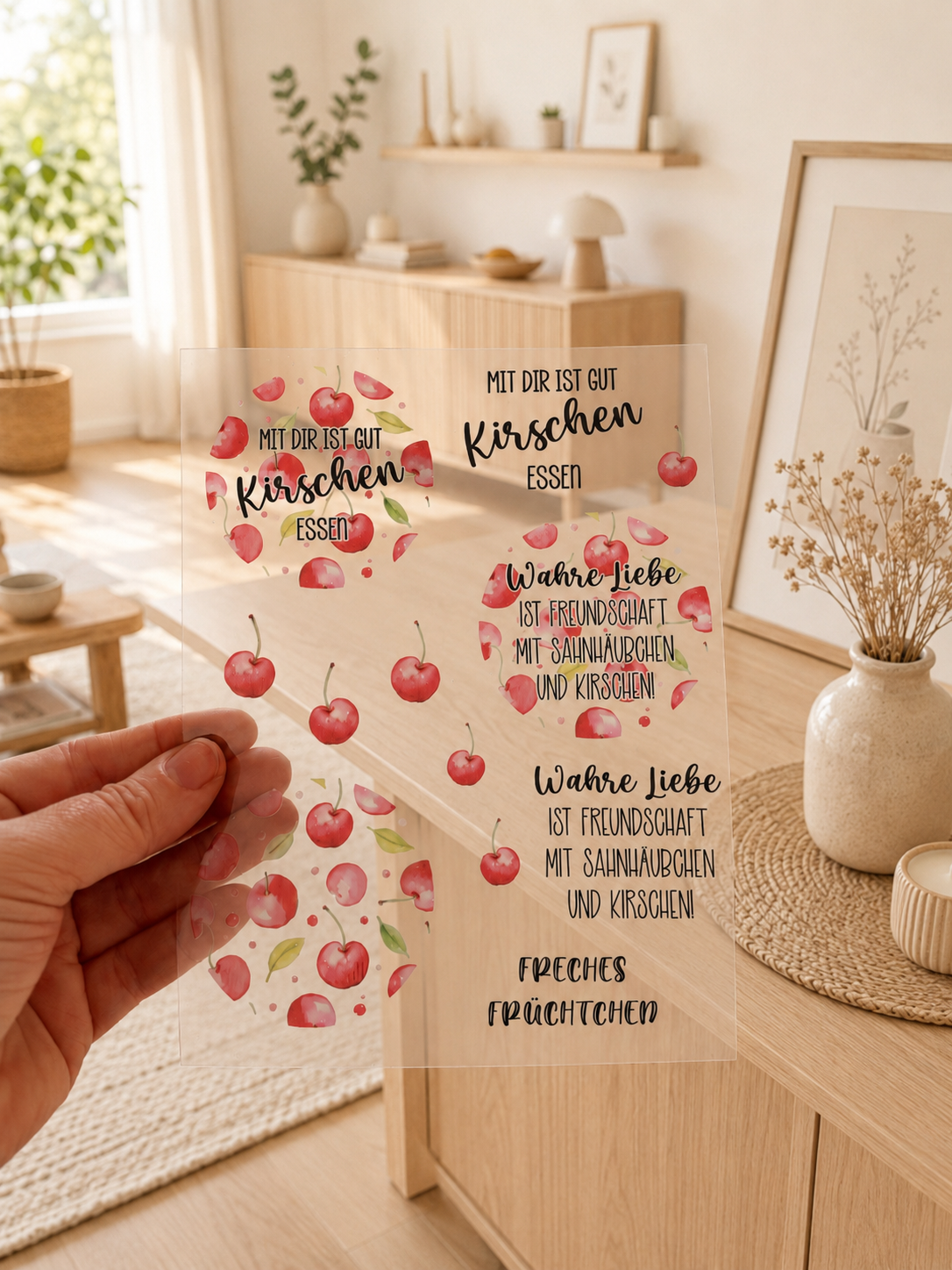 Rub-On Sticker Kirschen
