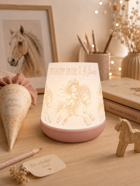 3D-Druckdatei - Windlicht - Im Galopp in die 1. Klasse