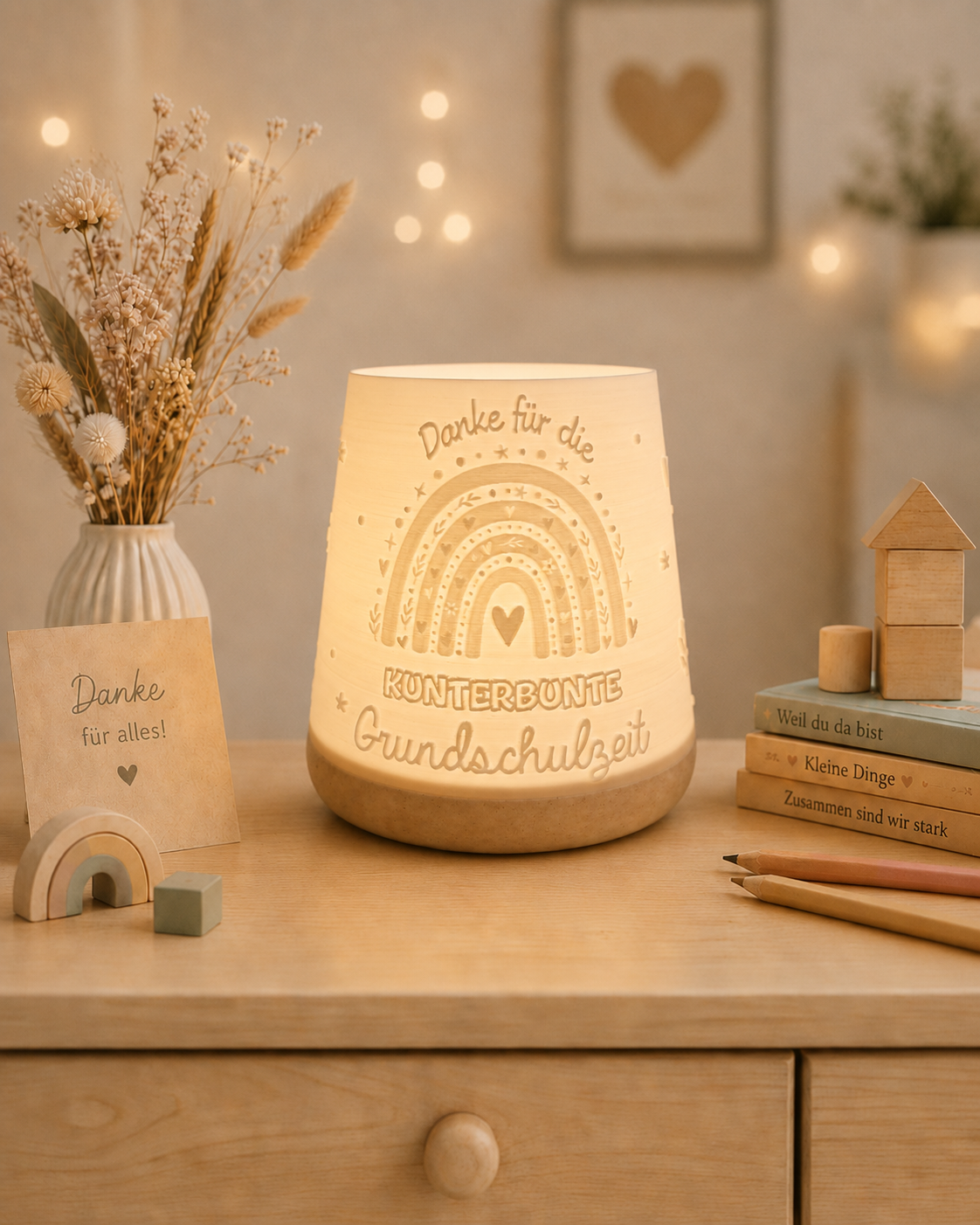 3D-Druckdatei - Windlicht - Danke Grundschulzeit