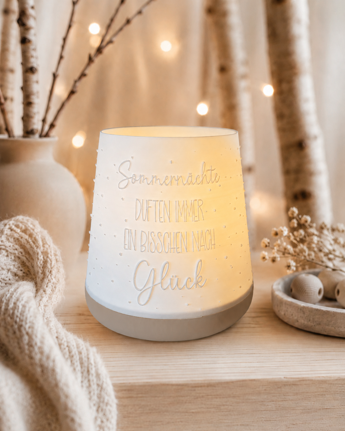 Windlicht - Sommernächte duften ein bisschen nach Glück