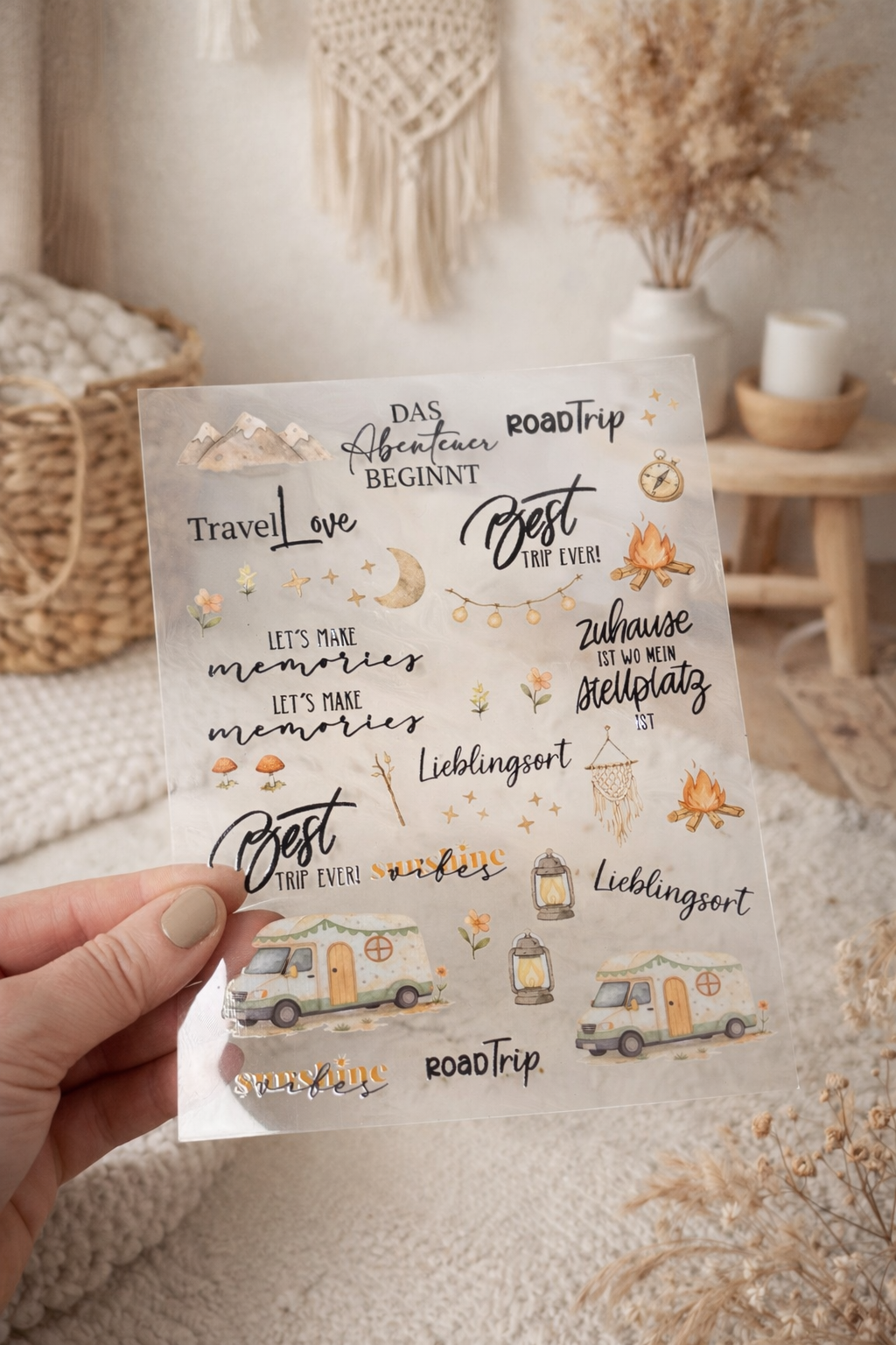 Rub-On Sticker Camping Wohnmobil No.1