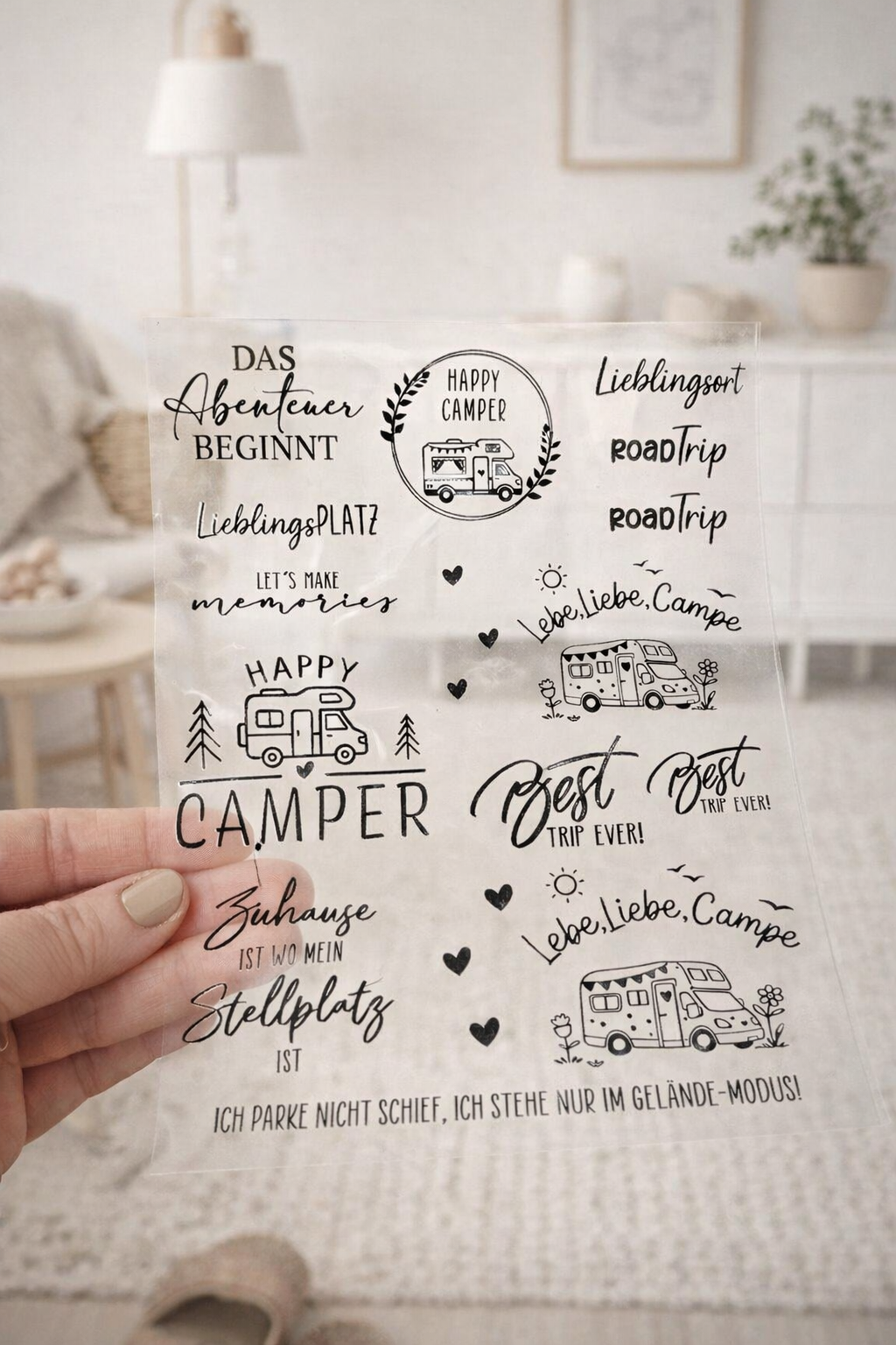 Rub-On Sticker Camping Wohnmobil No.2