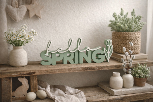 3D-Druckdatei - Schriftzug - hello spring