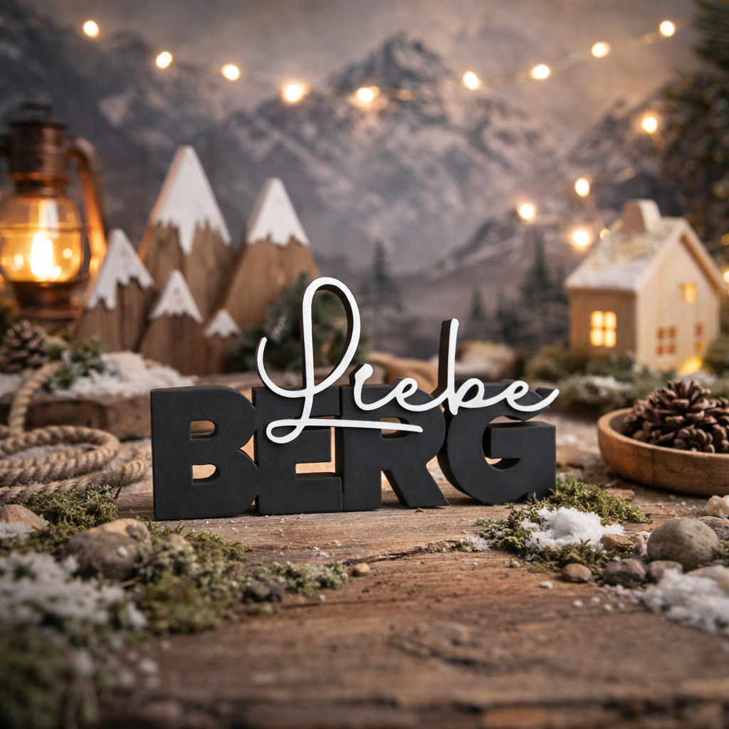 3D-Druckdatei - Schriftzug - Bergliebe