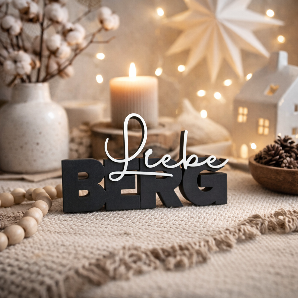 3D-Druckdatei - Schriftzug - Bergliebe