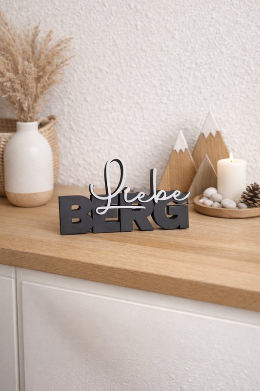 3D-Druckdatei - Schriftzug - Bergliebe
