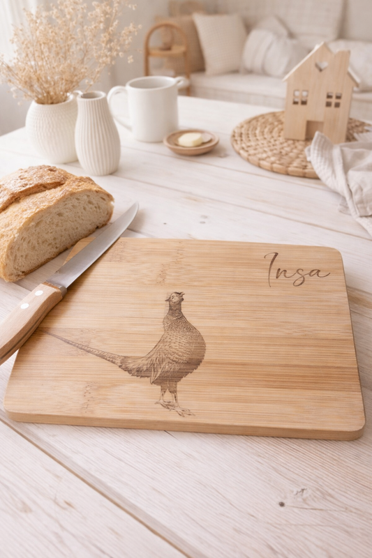 Frühstücksbrett aus Bambus Auerhahn