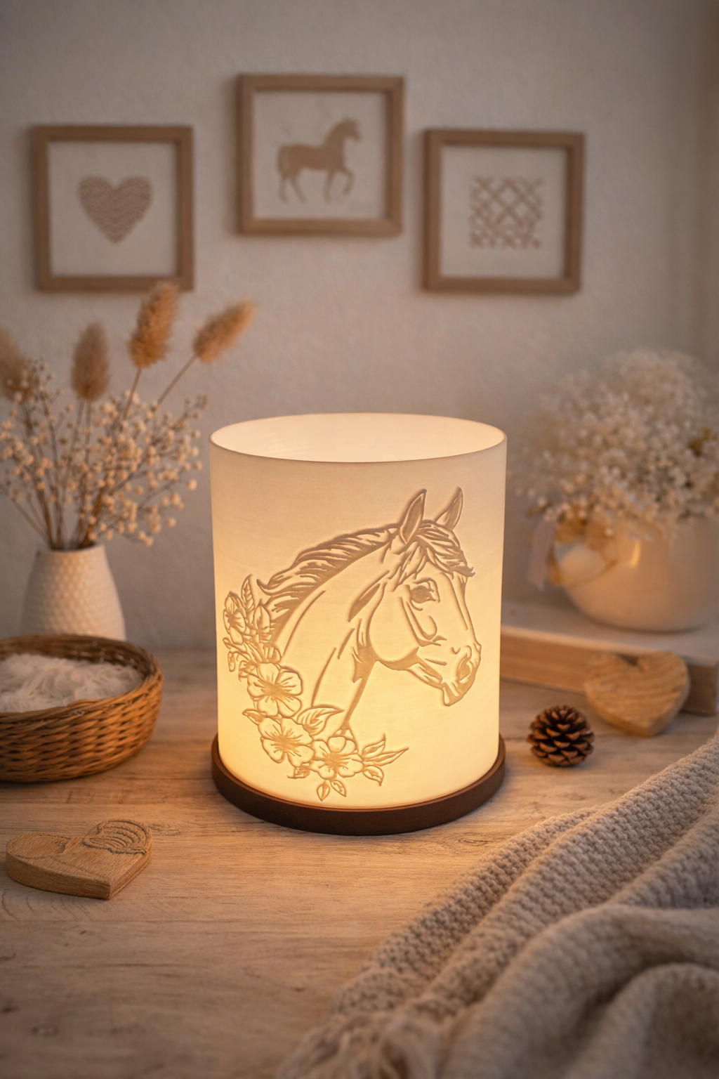 3D-Druckdatei - Windlicht - Pferdemächen