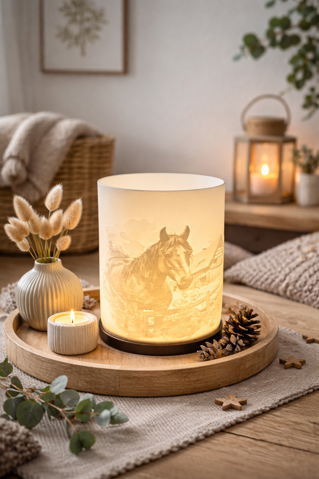 3D-Druckdatei - Windlicht - Pferde