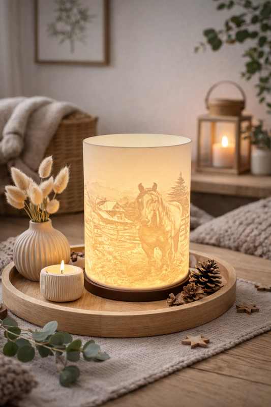 3D-Druckdatei - Windlicht - Pferde