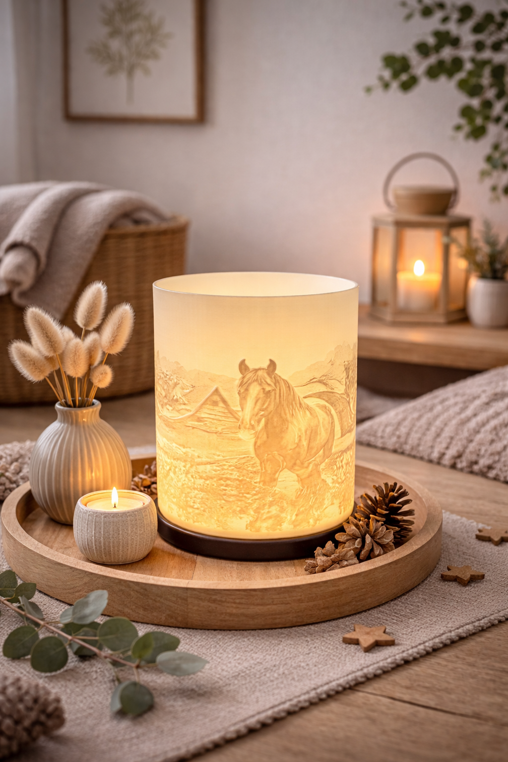 3D-Druckdatei - Windlicht - Pferde