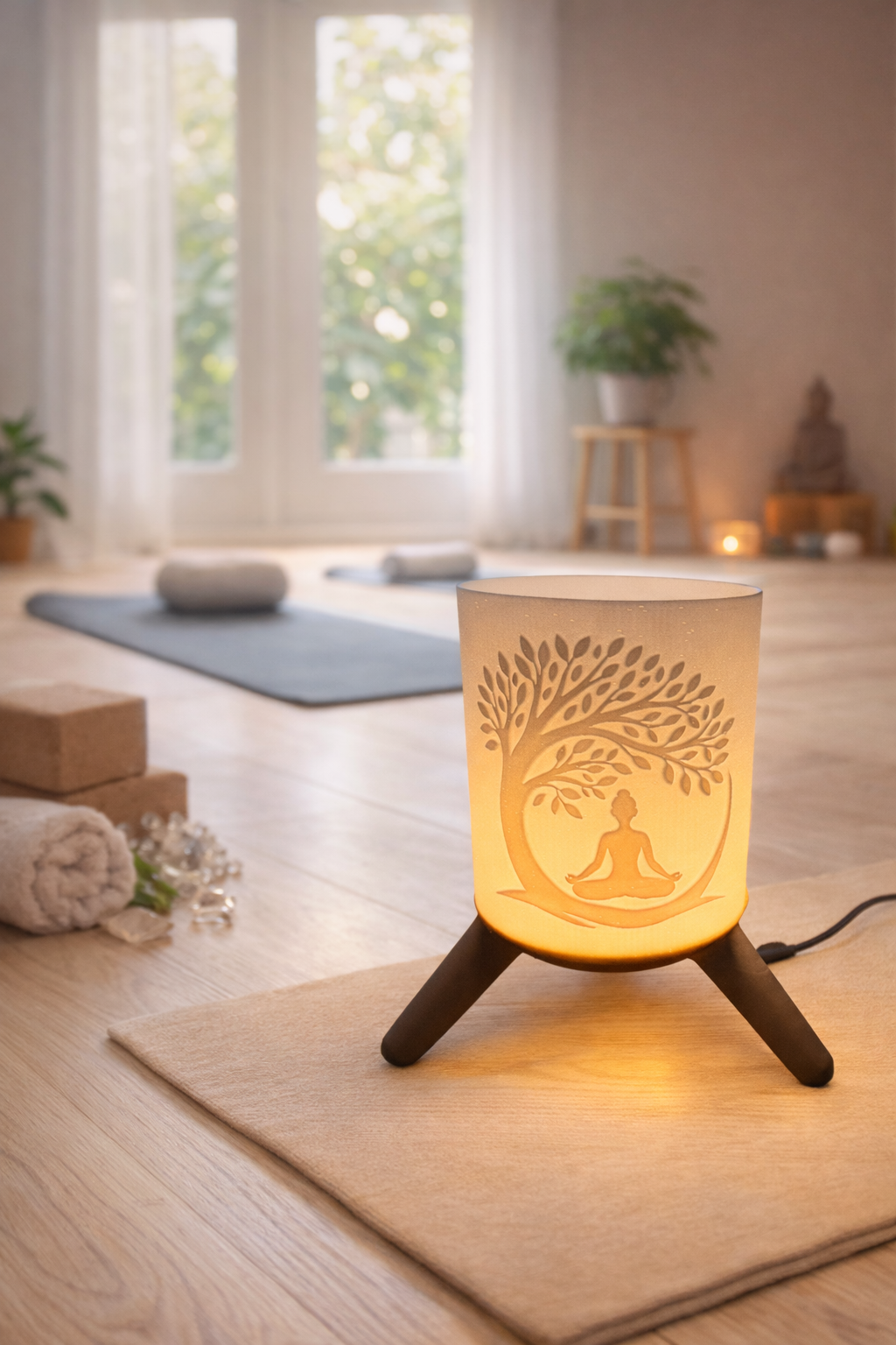 3D-Druckdatei - Nachtlicht - für LED Lampenfassung mit Sockel - Yoga