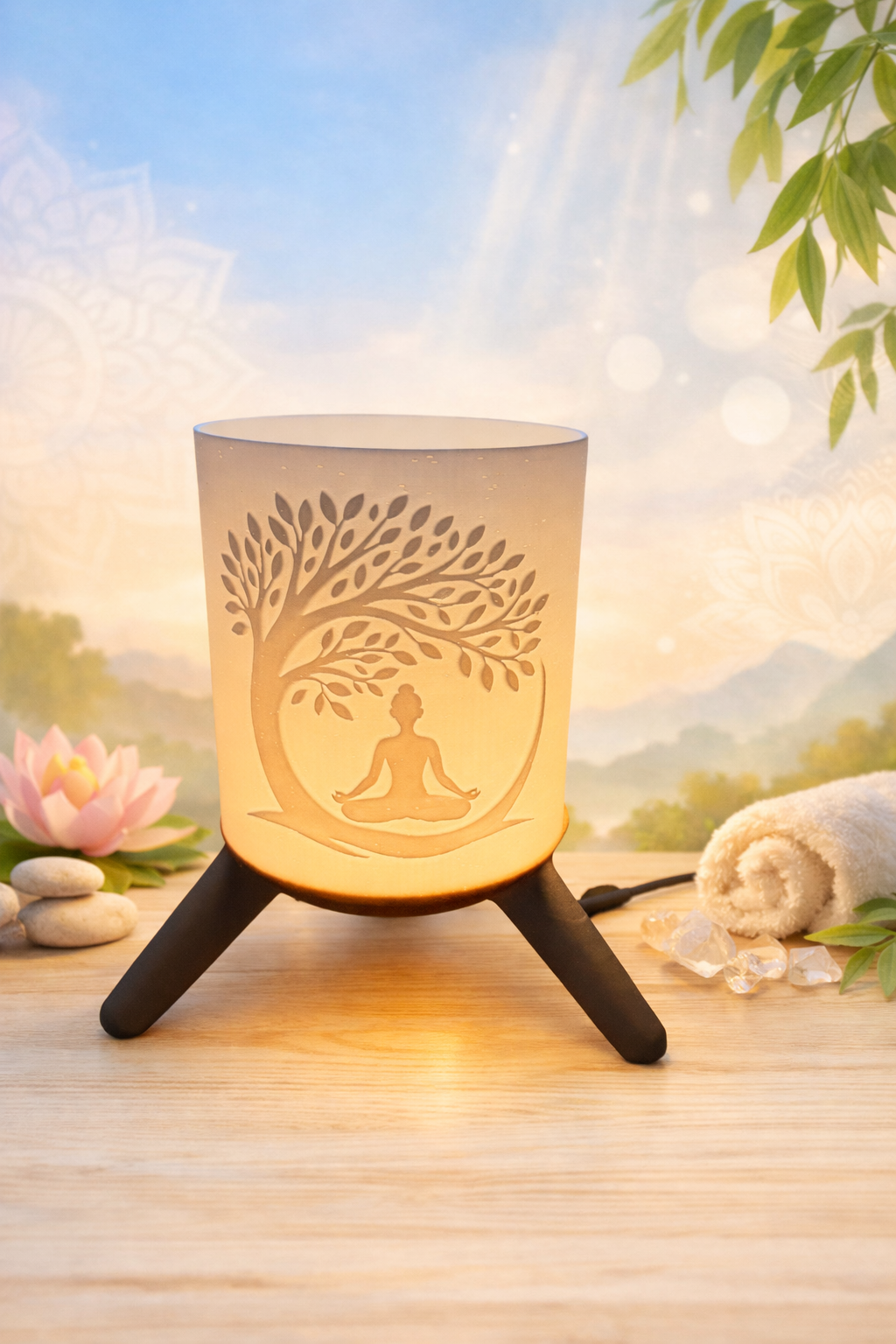 3D-Druckdatei - Nachtlicht - für LED Lampenfassung mit Sockel - Yoga