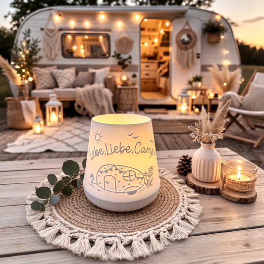 3D-Druckdatei - Windlicht - Lebe, Liebe, Campe Wowa