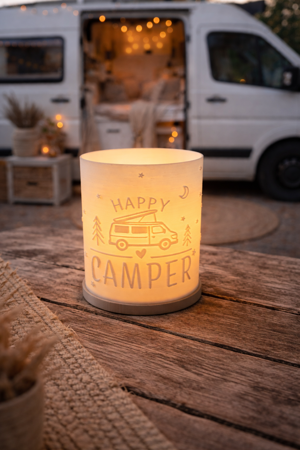 3D-Druckdatei - Windlicht - Van Happy camper