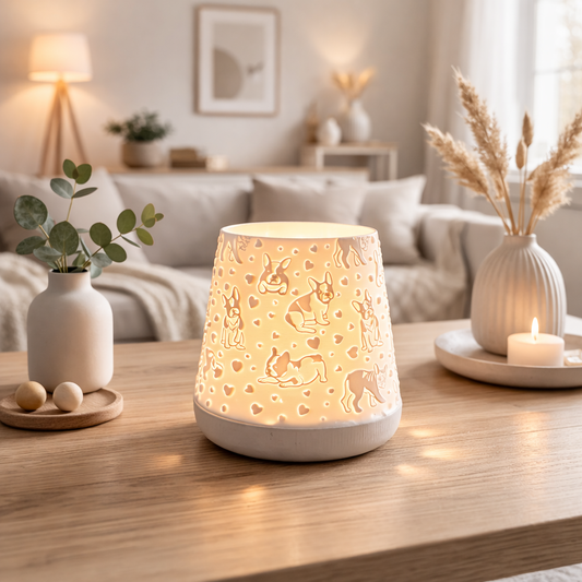 3D-Druckdatei - Windlicht - französische Bulldoggen