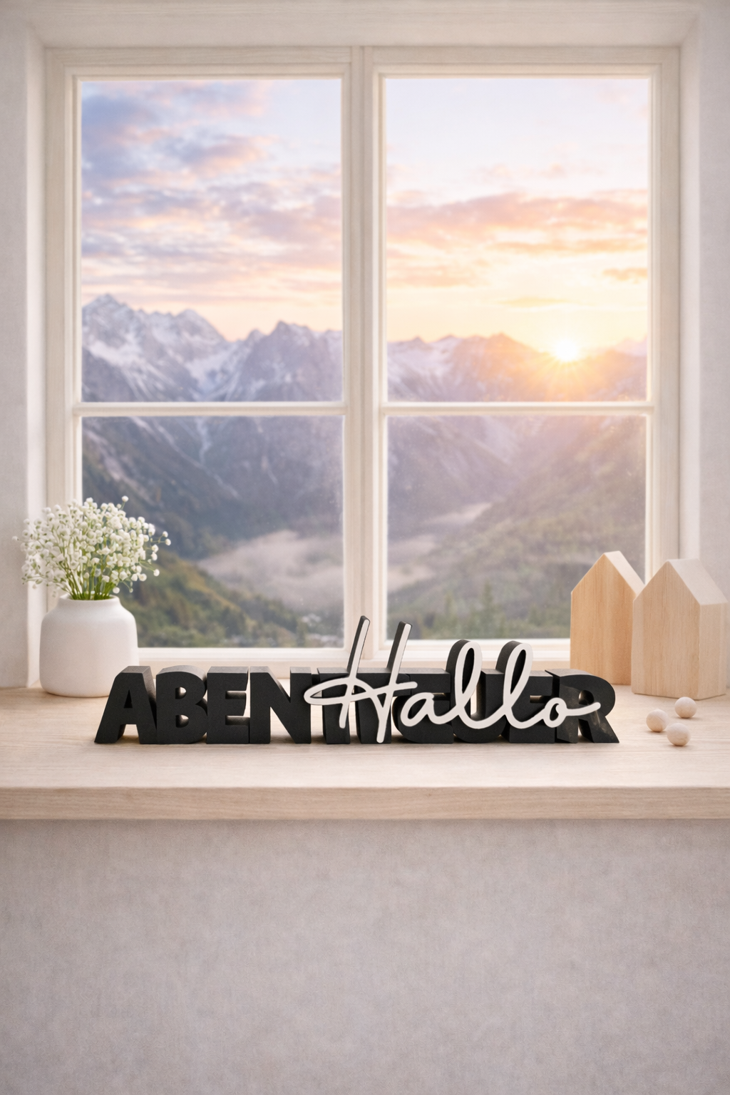 3D-Druckdatei - Schriftzug - Hallo Abenteuer