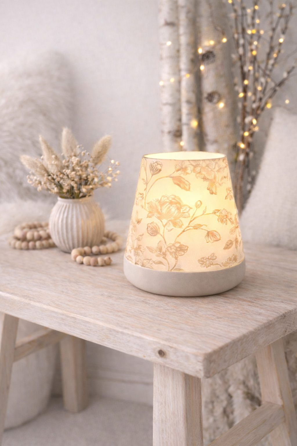 Windlicht - altes Keramikmuster