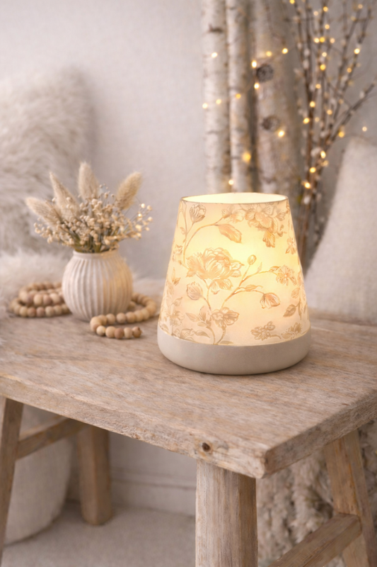 Windlicht - altes Keramikmuster