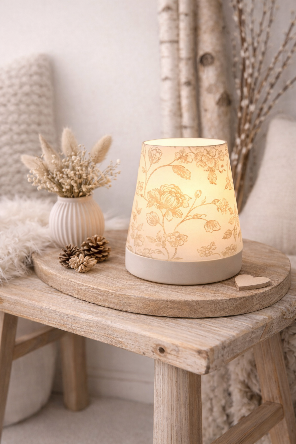 Windlicht - altes Keramikmuster