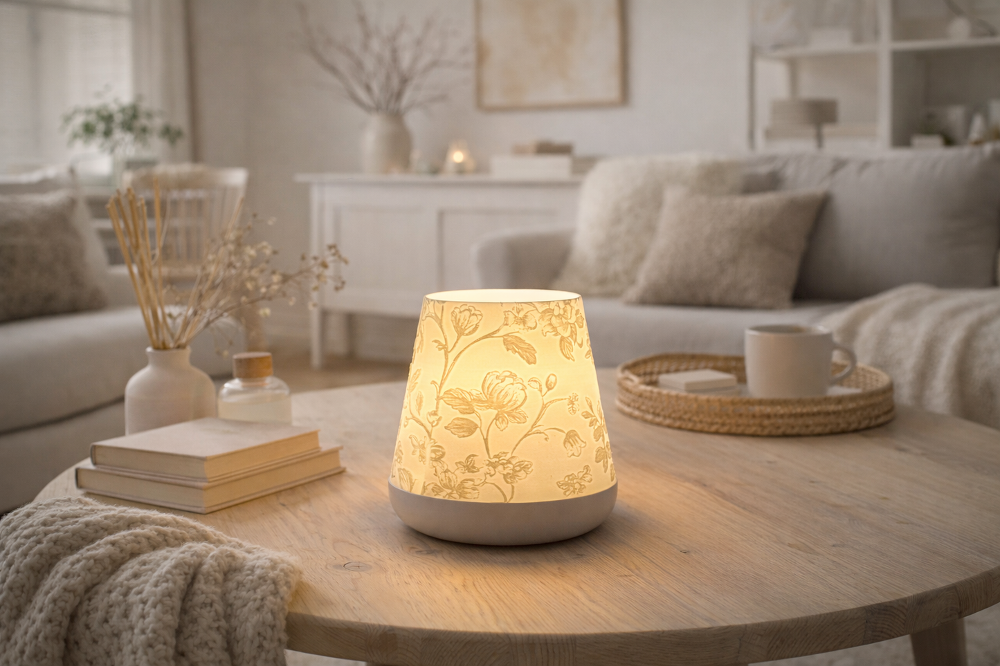 Windlicht - altes Keramikmuster