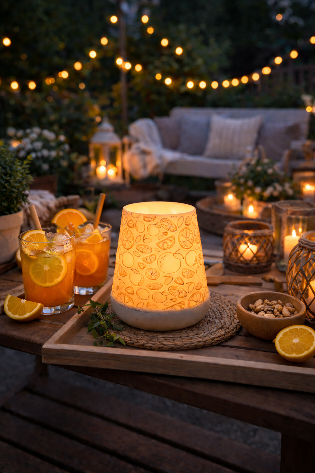 Windlicht - saure Früchte