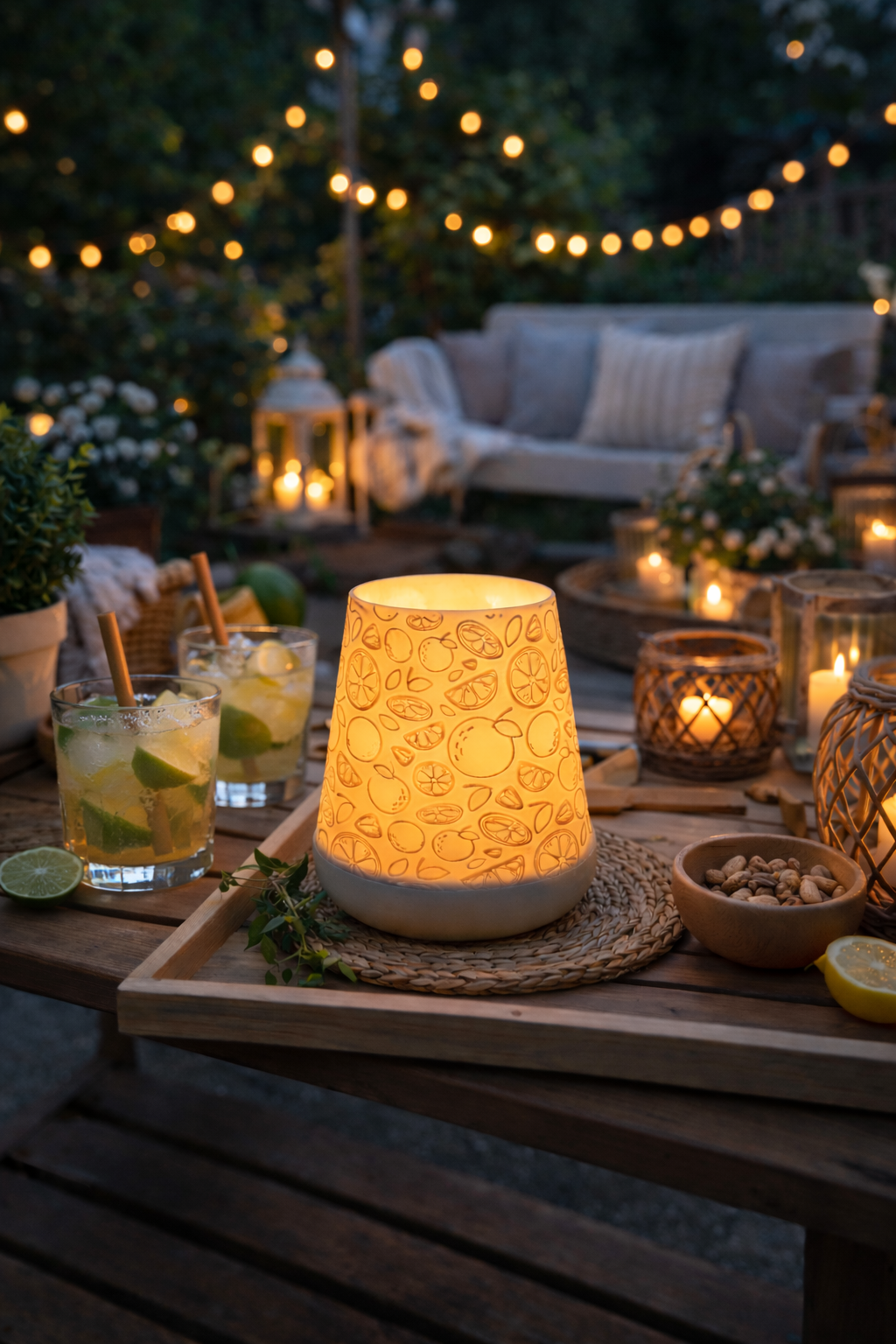 Windlicht - saure Früchte