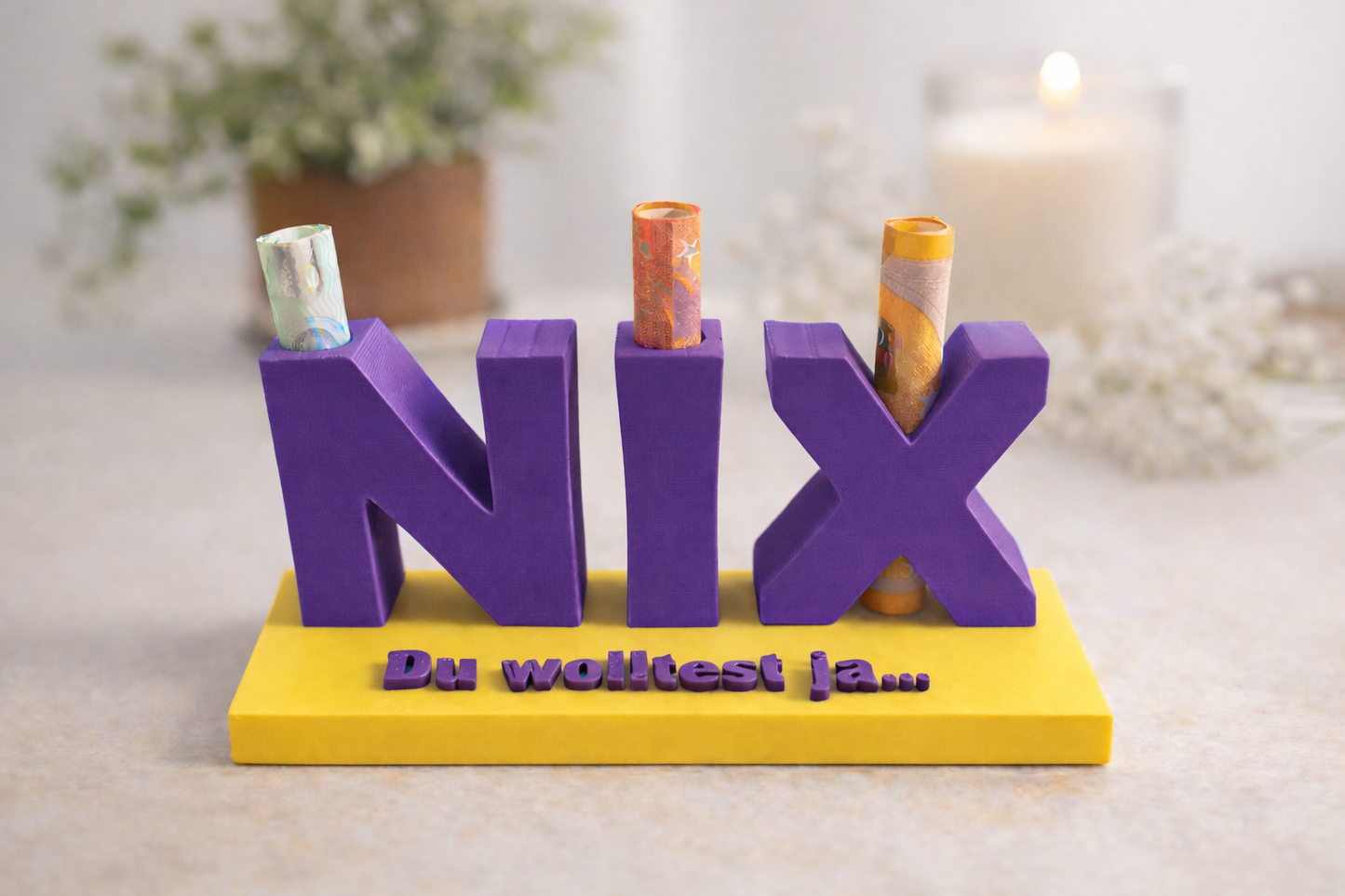 3D-Druckdatei - Du wolltest ja... NIX - Geldgeschenk