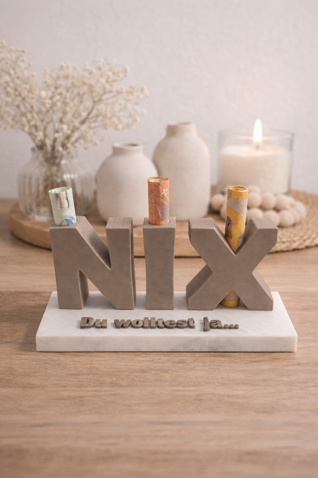 3D-Druckdatei - Du wolltest ja... NIX - Geldgeschenk