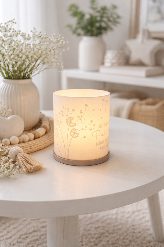 3D-Druckdatei - Windlicht - Trauer Pusteblume