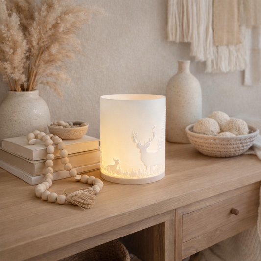 3D-Druckdatei - Windlicht - Hirschlandschaft