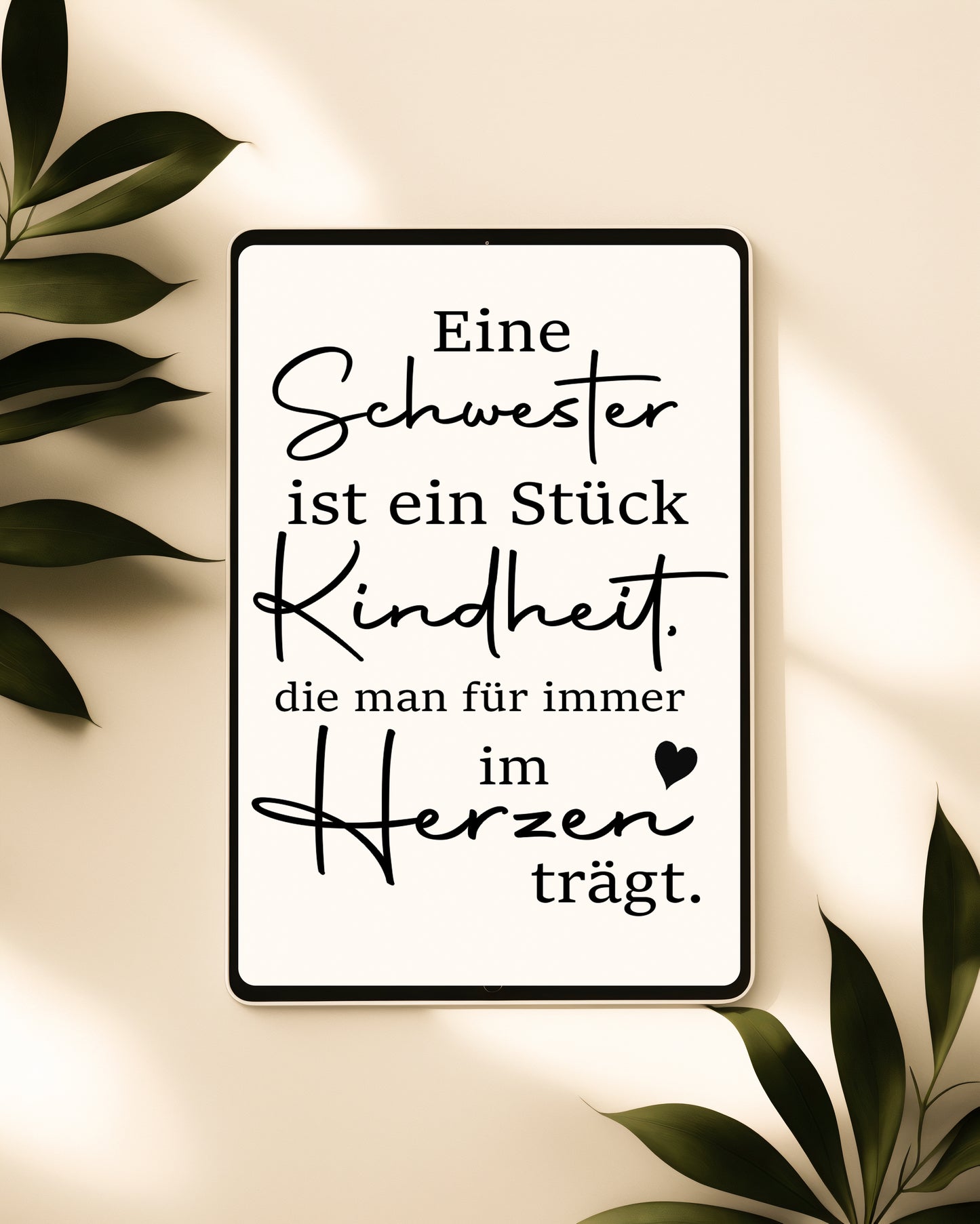 Plotter & Laserdatei Schwester Kindheit Familie