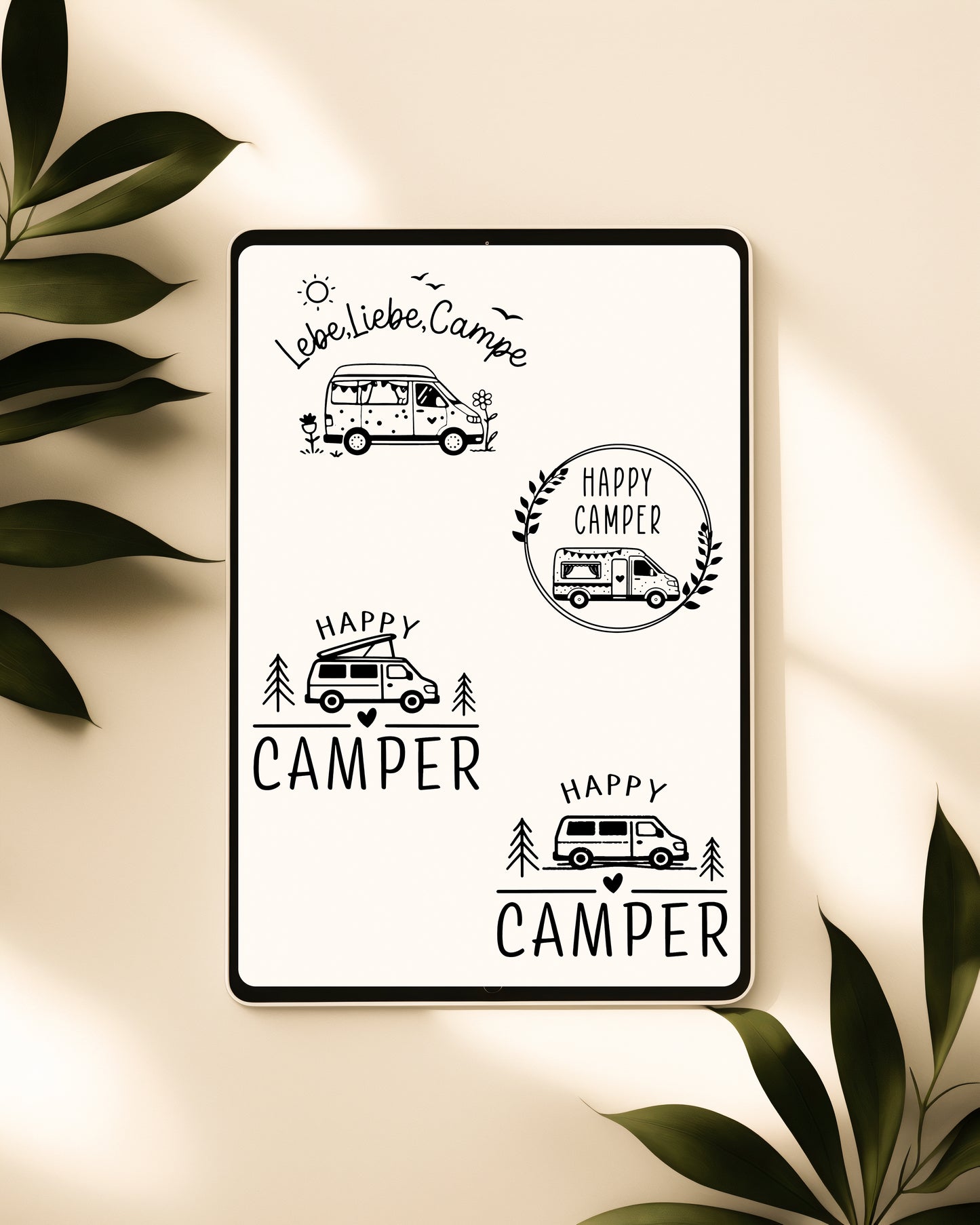 Plotter & Laserdatei Camping 4x Van