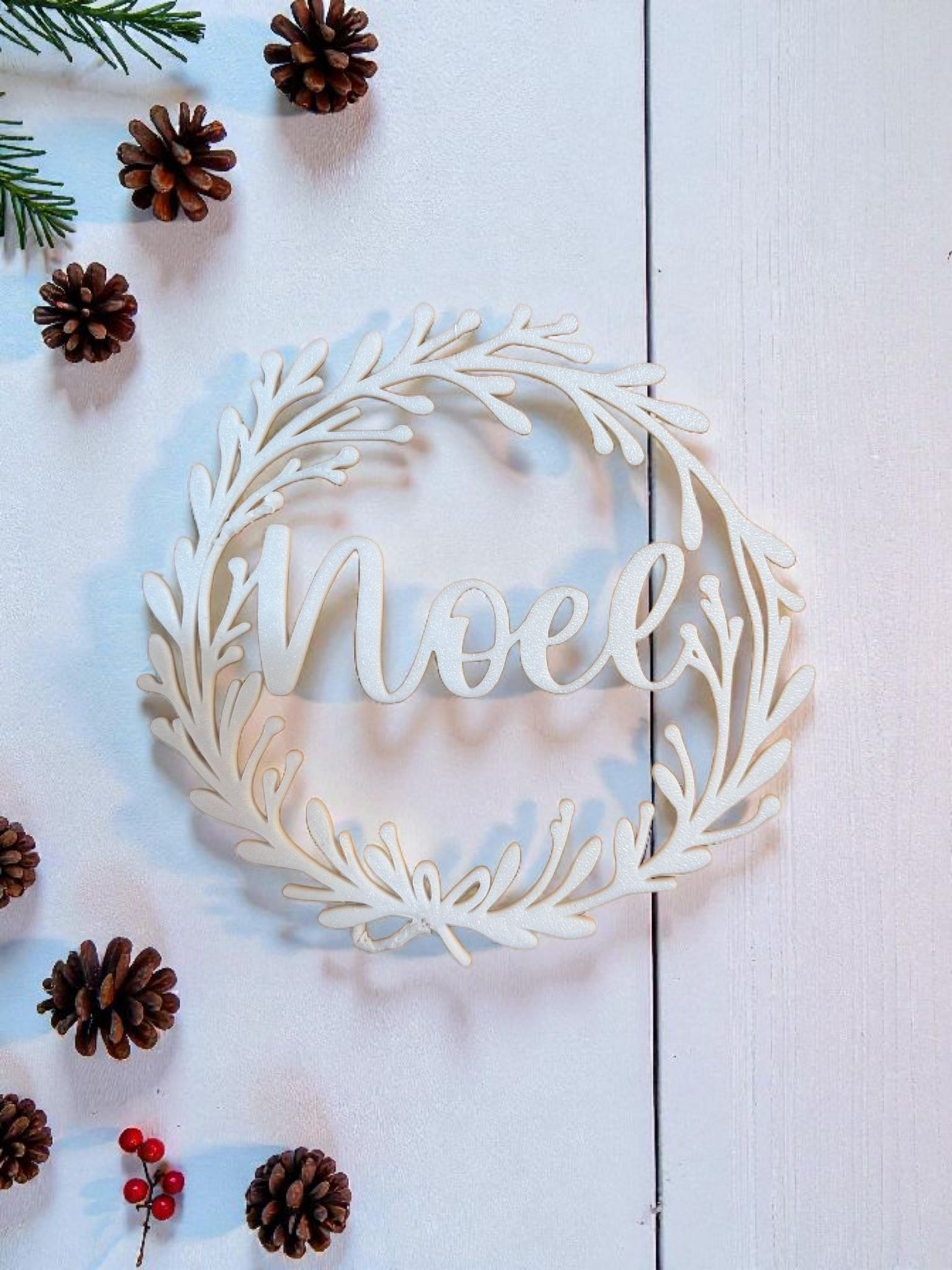 3D-Druckdatei STL + 3MF Türkranz - Noel - Fensterkranz