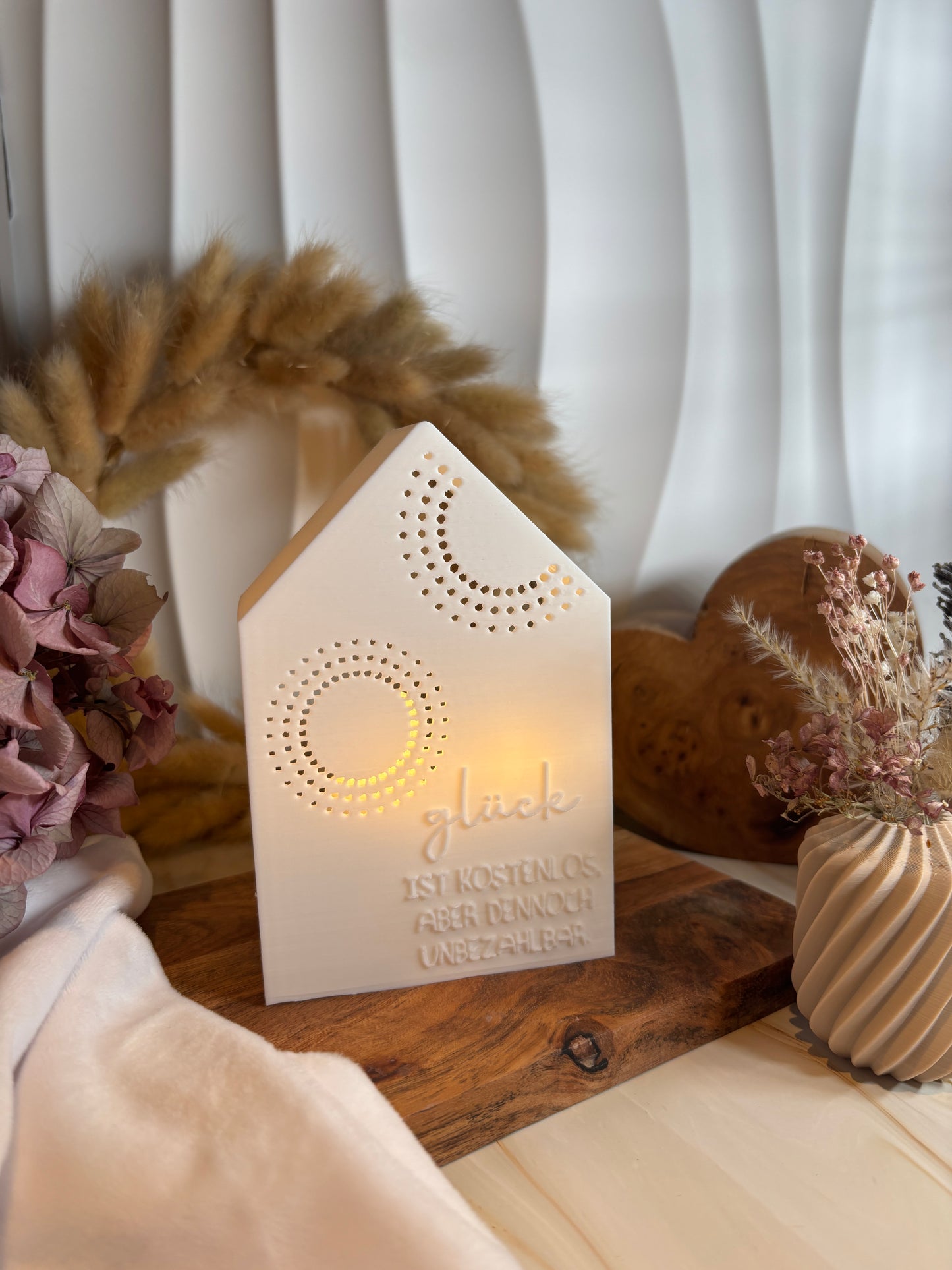 3D-Druckdatei - Teelichthaus - Glück