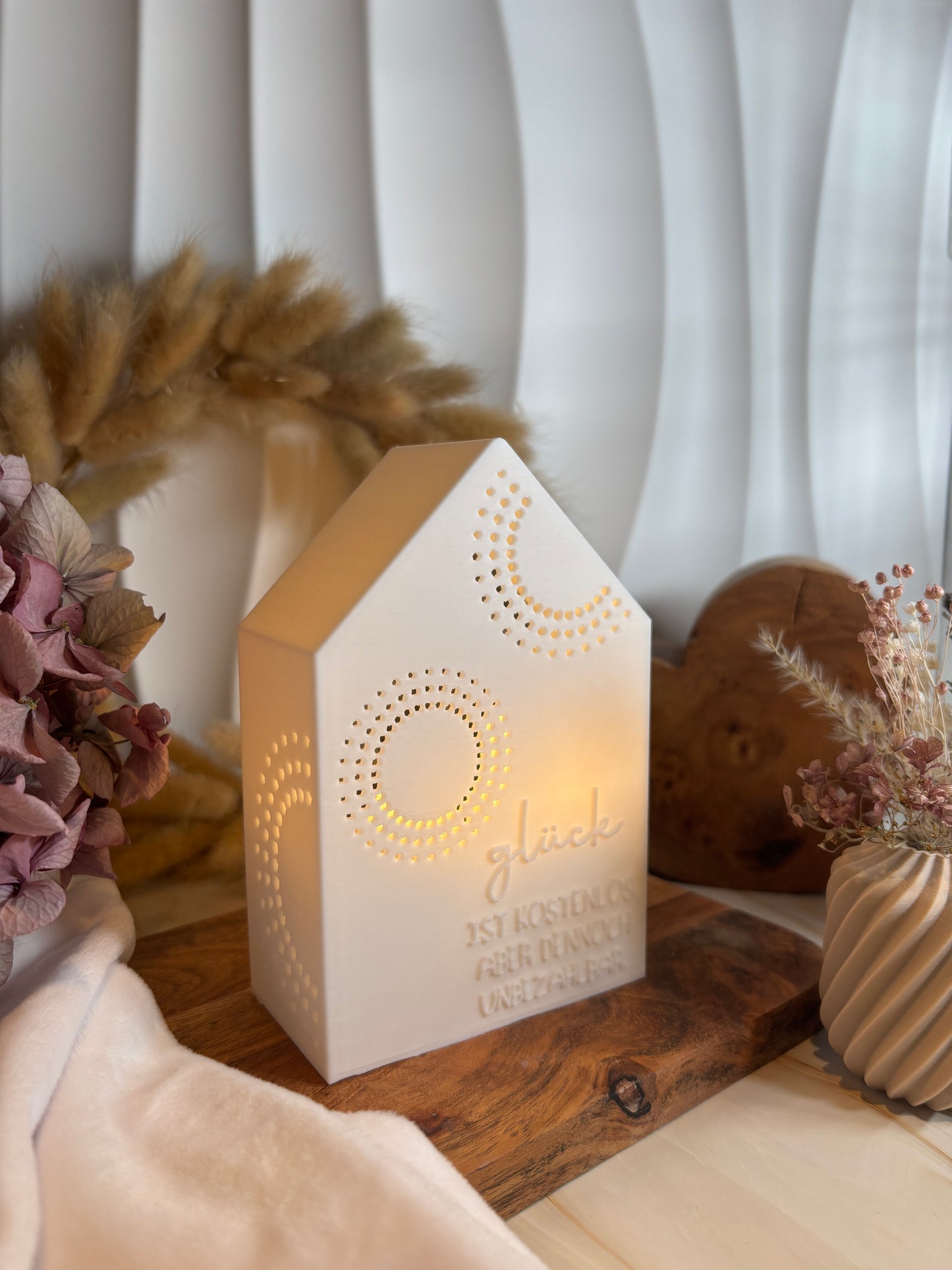 3D-Druckdatei - Teelichthaus - Glück