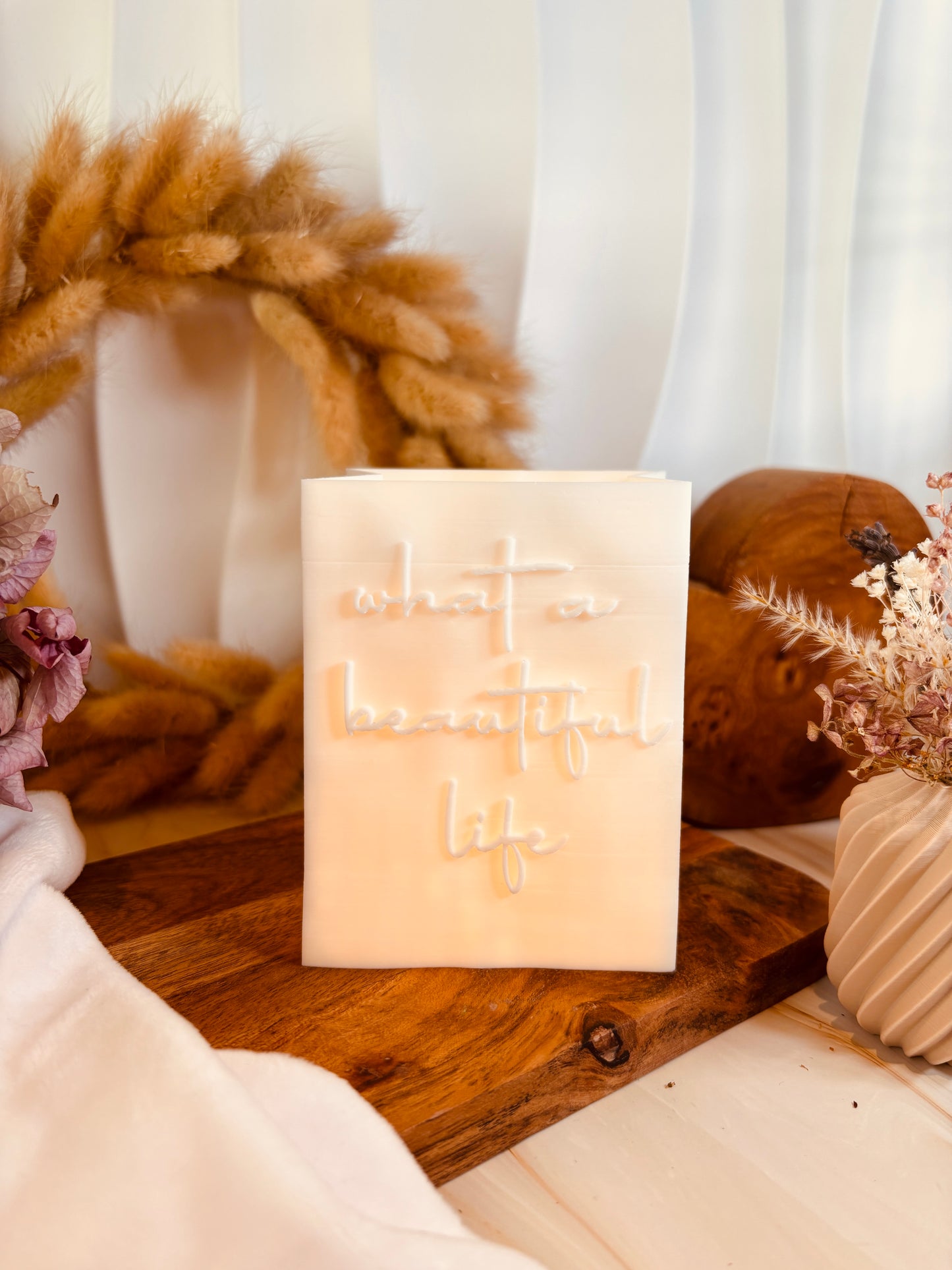 3D-Druckdatei - Windlicht - Papiertüte - beautyful day