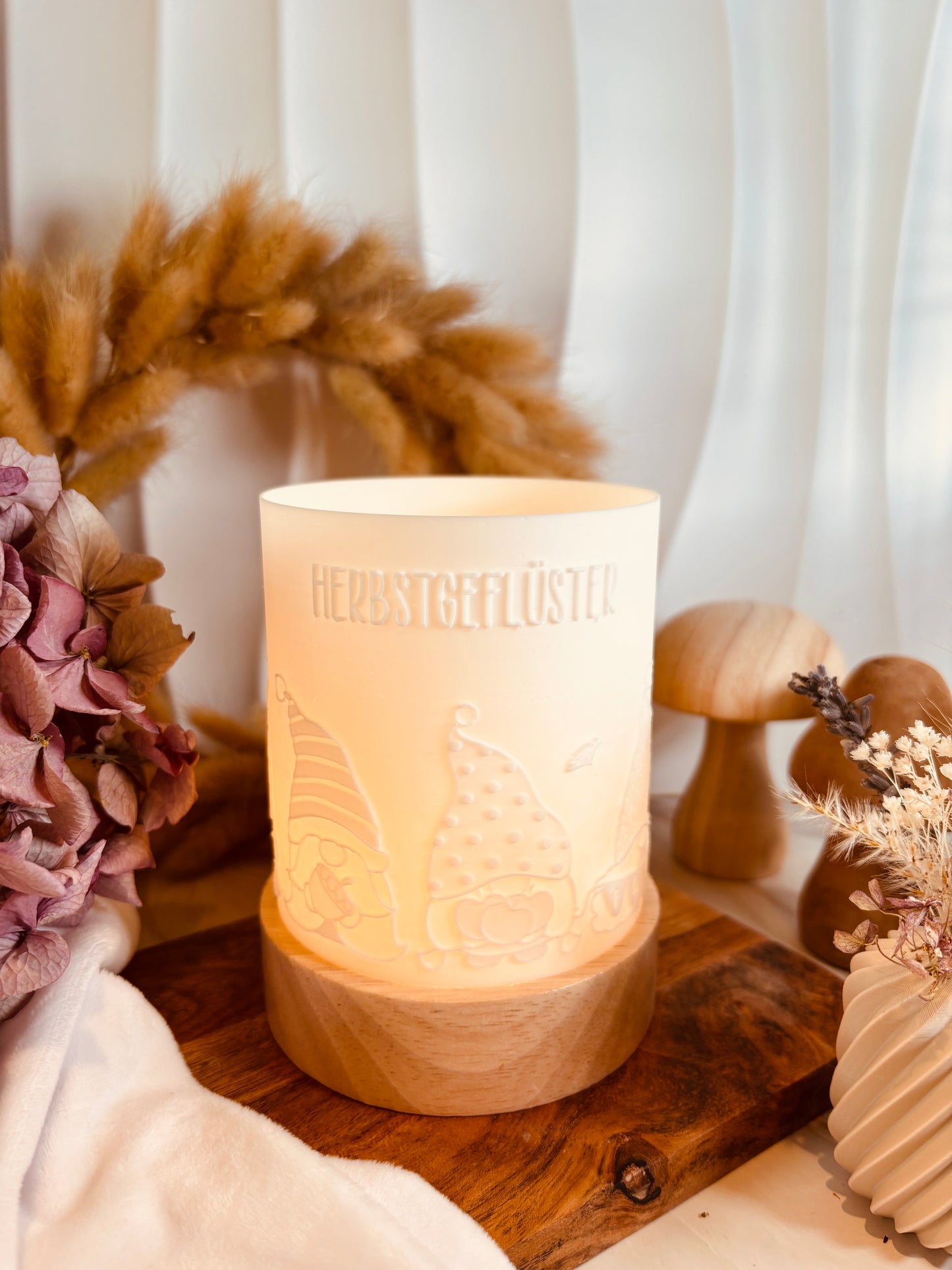 3D-Druckdatei - Windlicht - Herbstzwerge