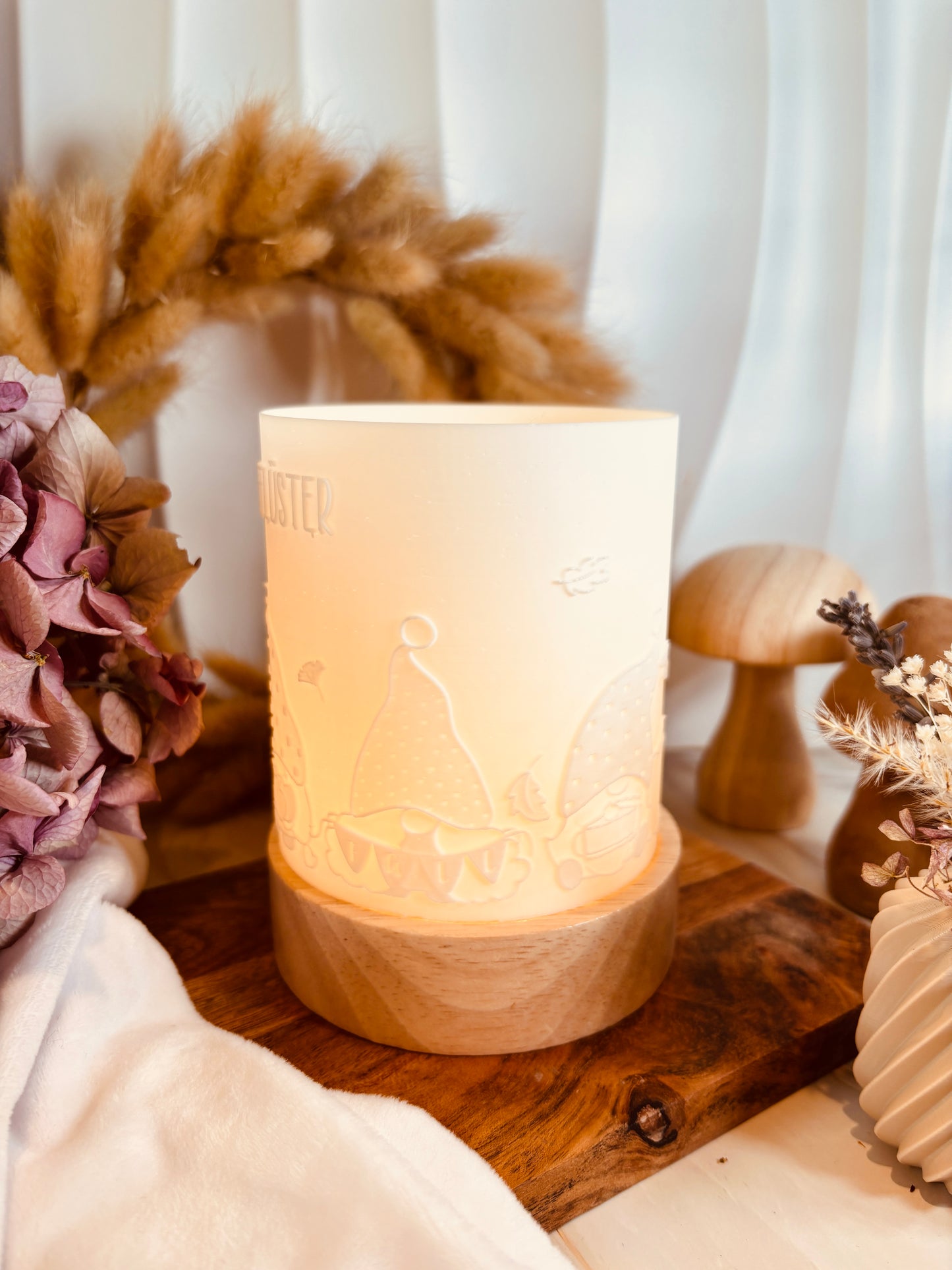 3D-Druckdatei - Windlicht - Herbstzwerge