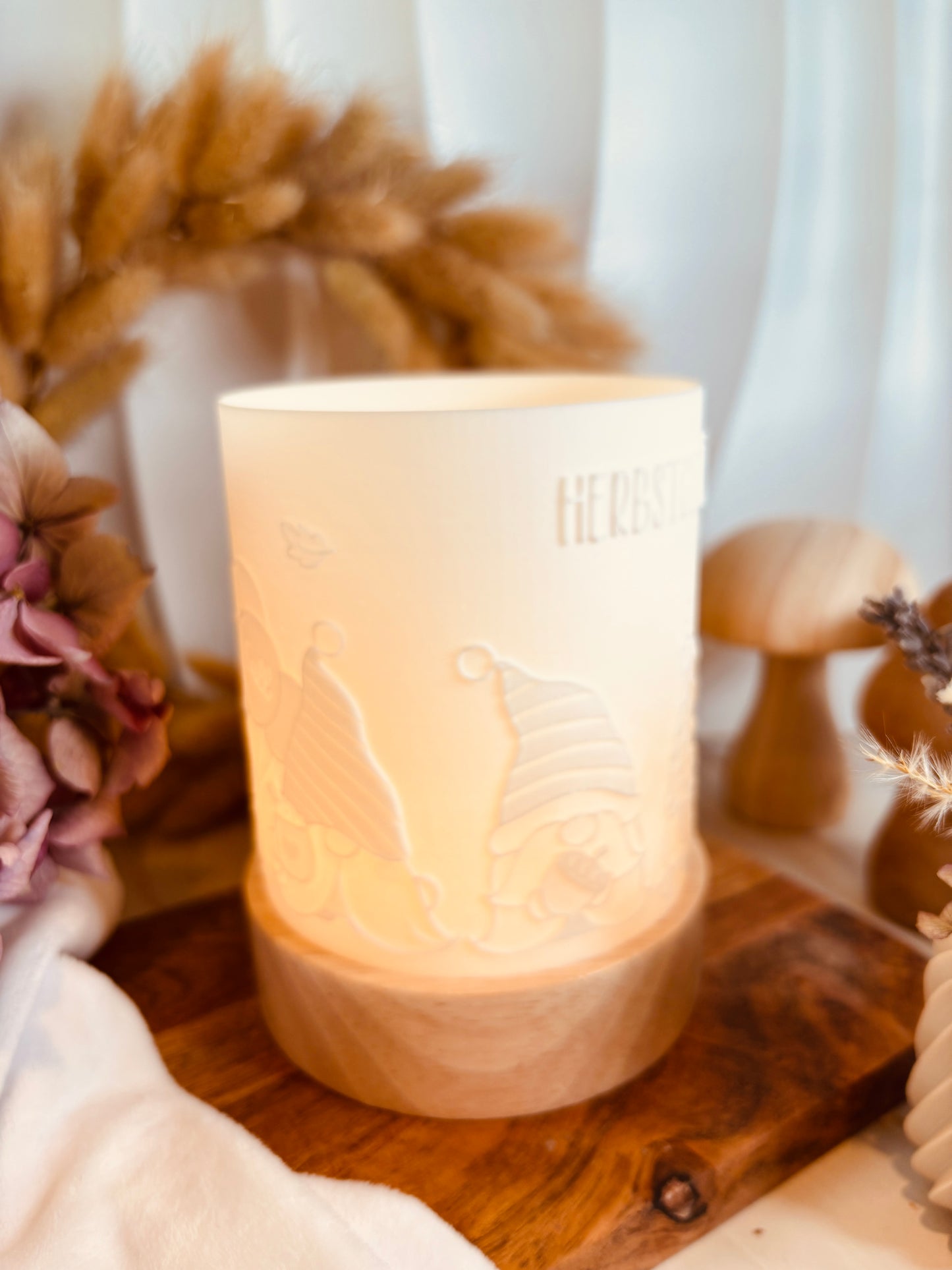 3D-Druckdatei - Windlicht - Herbstzwerge