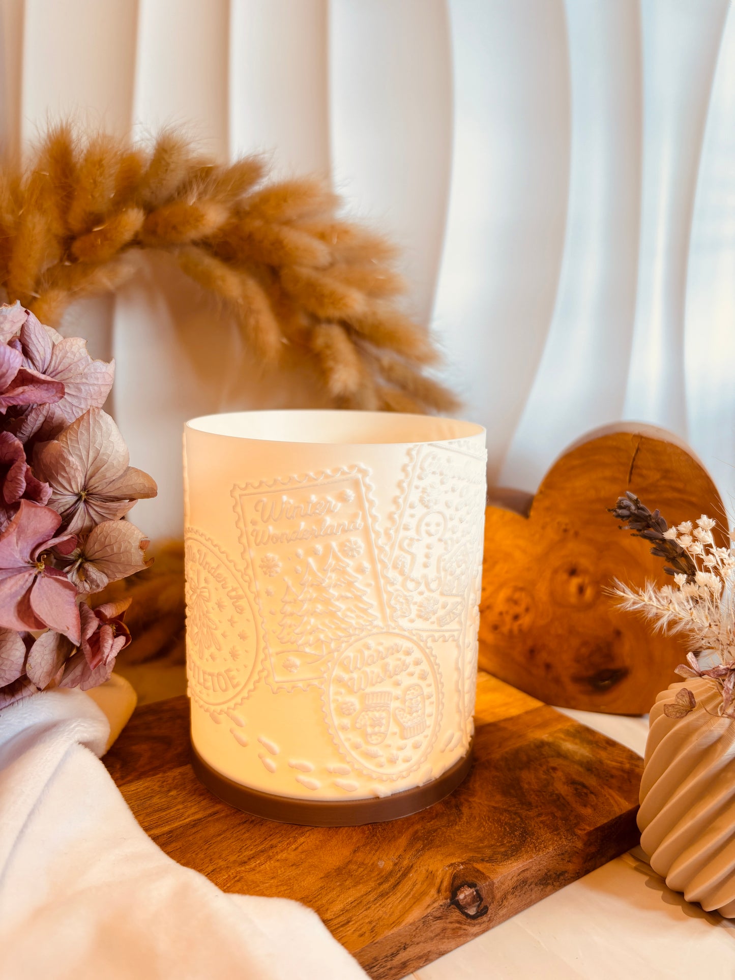 3D-Druckdatei - Windlicht - Weihnachts-Briefmarken