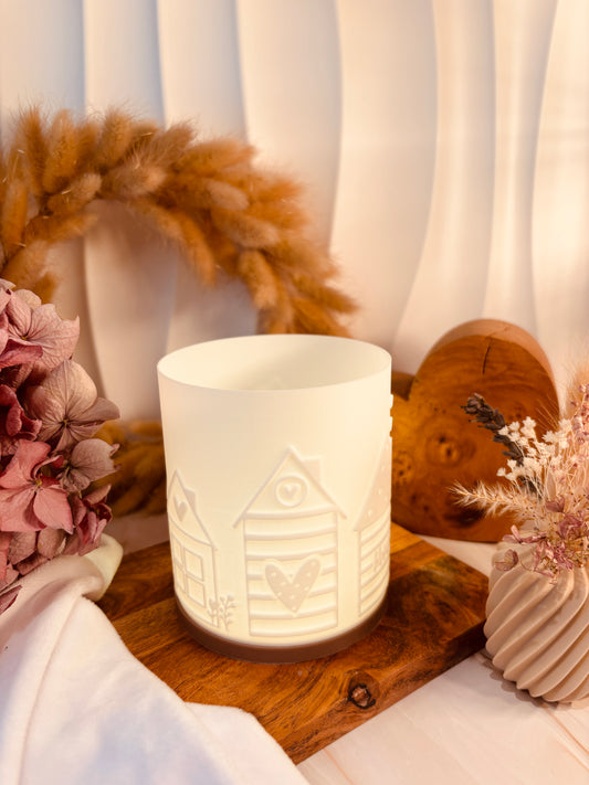 3D-Druckdatei - Windlicht - Häuserreihe